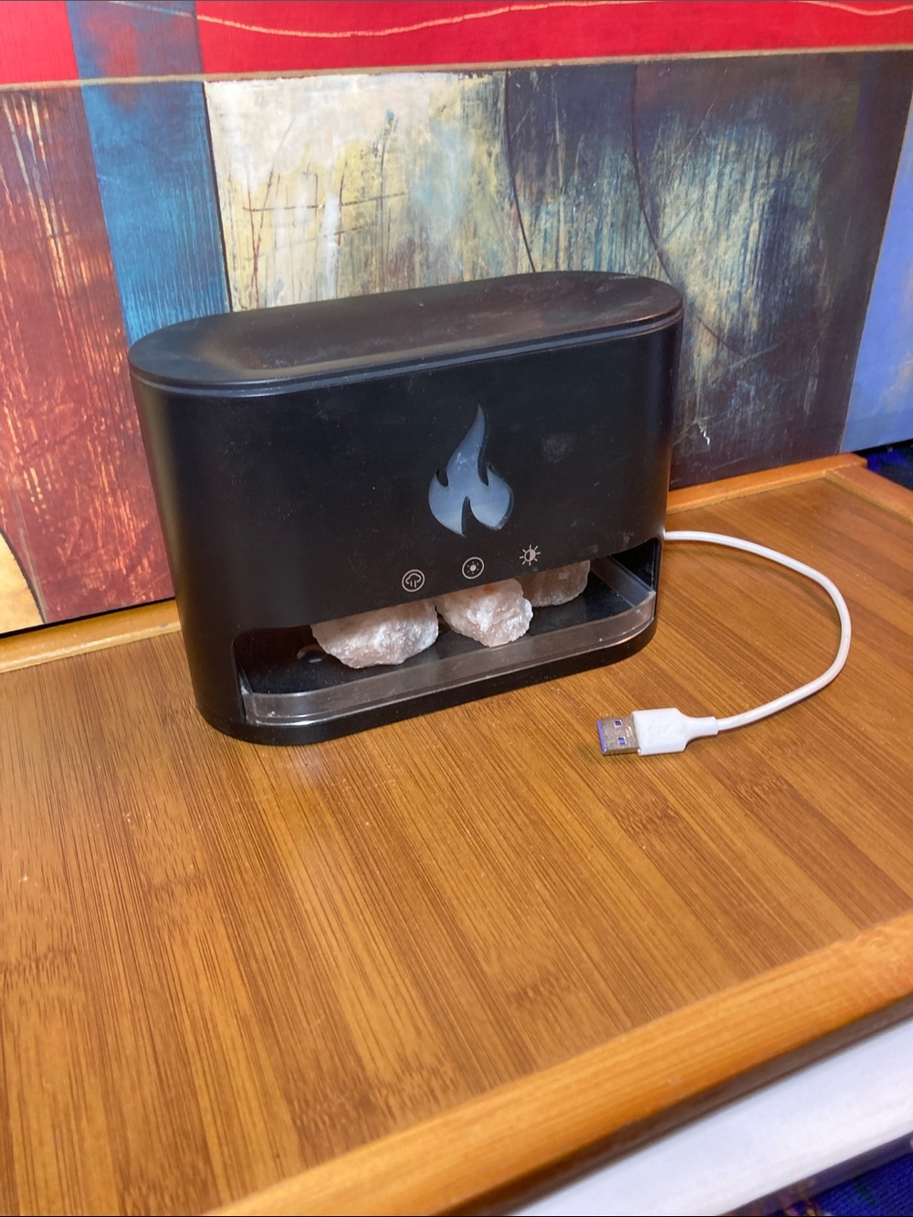 Compact Himalayan Salt Lamp Warmer with USB - Home Accents